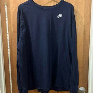 Size 3X - Nike - Long Sleeve Navy T-Shirt